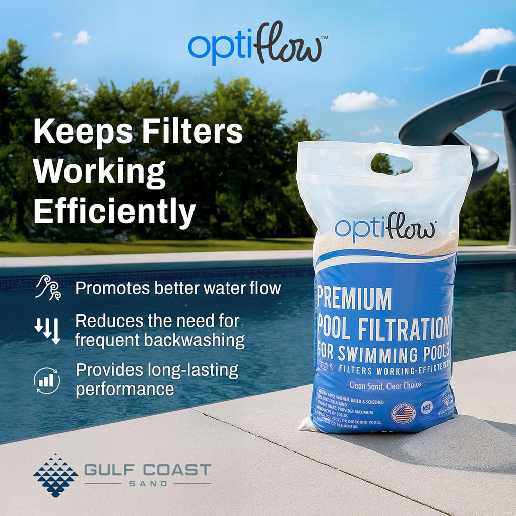 5-Pack Pool Filter Sand, Premium Filtration with Pure Silica Formula, 50 Lbs - Swimming Pool System Accessories and Supplies for Cleaning and Maintenance