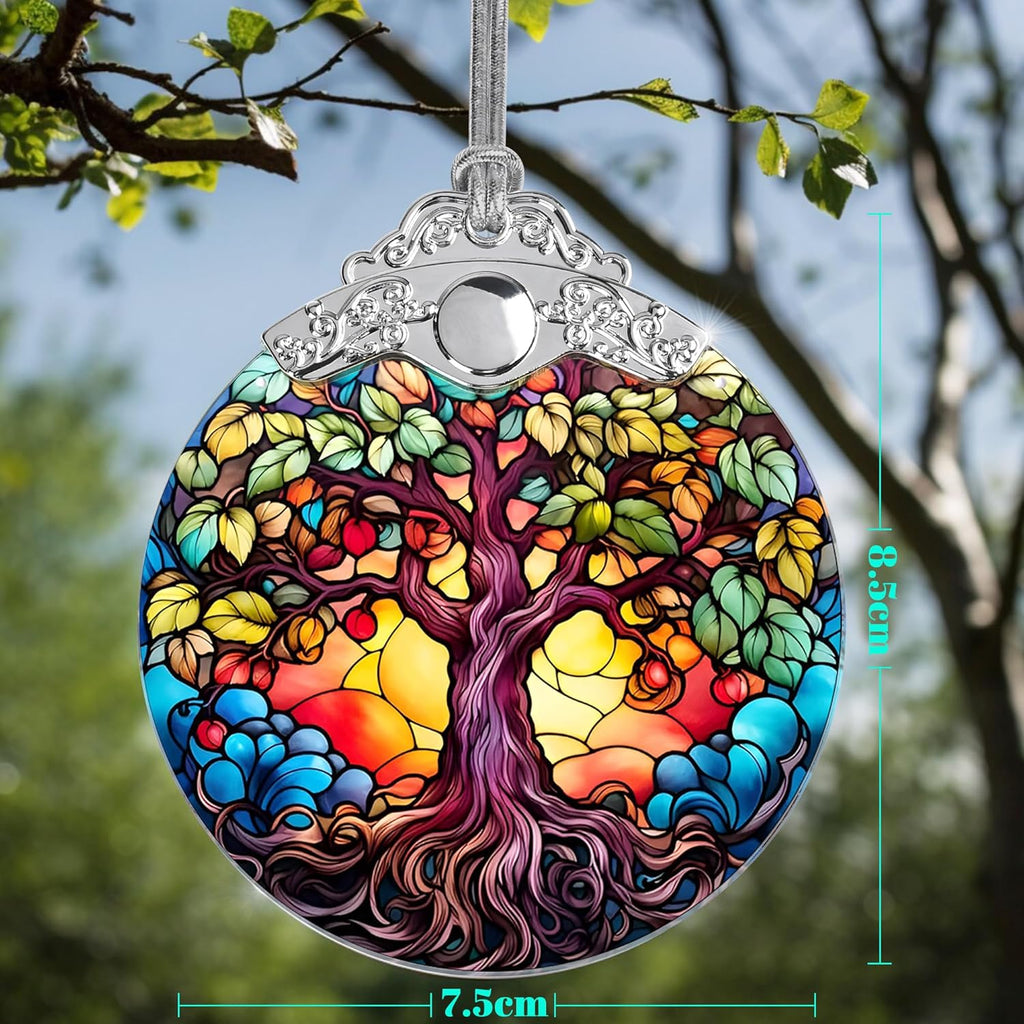 Tree of Life Christmas Ornament, Stained Glass Decor, Gifts & Holiday Ideas