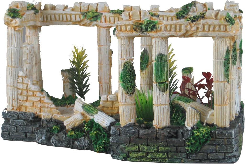 FixtureDisplays® Ancient Ruins Ornament for Aquarium Fish Tank Decoration Fragile-if Damaged Txt 630296419 0 for Replacement 12184 12184