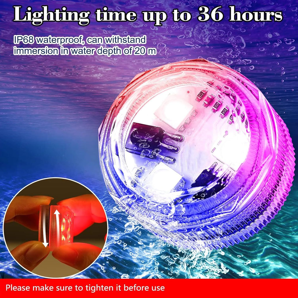 Submersible LED Lights, 12 PCS RGB Waterproof Color Changing Tea Light with Remote Control, Battery Operated Mini Lights for Vase, Pool, Pond, Fish Tank,Parties,Wedding,Halloween,Christmas Decor, Car