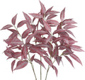 Briful Faux Fall Stems Eucalyptus Stems Artificial Branches for Vase Set of 3 Fake Burgundy Stems Sprays for Home Decor Indoor Party Wedding