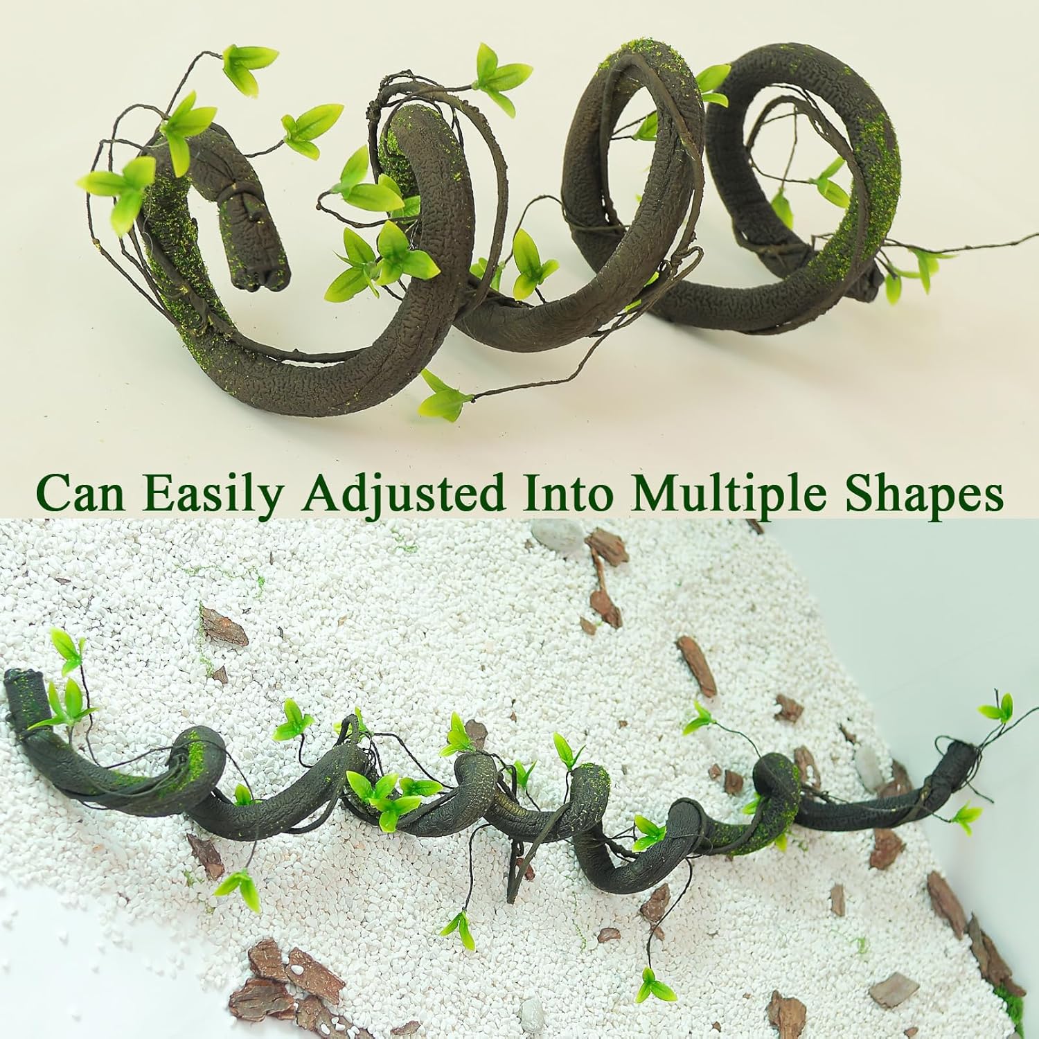 1Pcs Bendable 63in Artificial Wood Tree Trunk Fake Branches Moss Twigs Wall Hanging Ivy Vines Grapevines Greenery Garland For Halloween Creepy Craft Reptiles Cage Outdoor Garden Mantel Christmas Decor