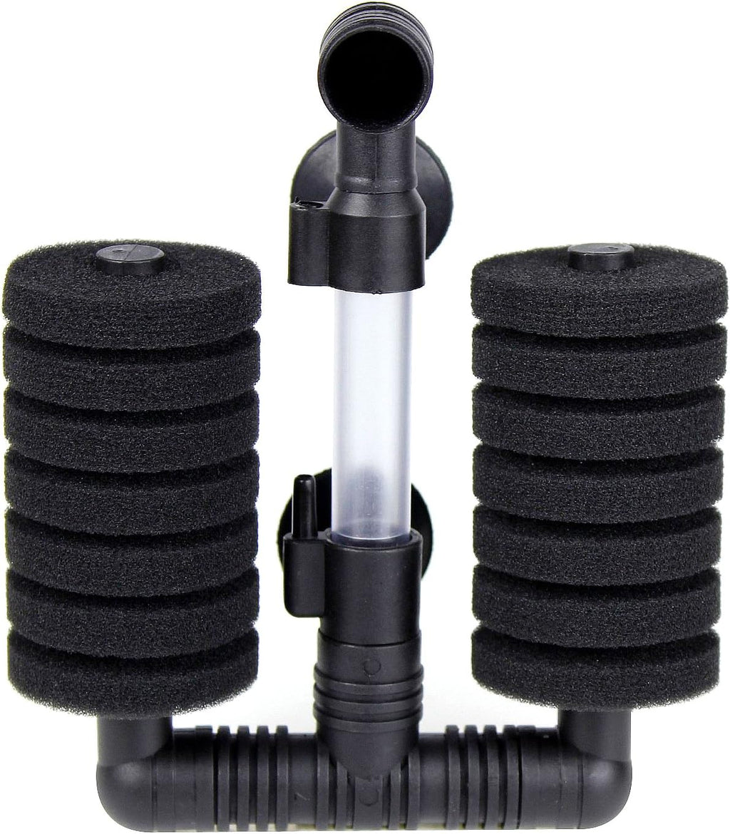 AQUANEAT 1 Pack Double Bio Sponge Filter, for Fry, Betta, Shrimp, Nano, Aquarium Fish Tank
