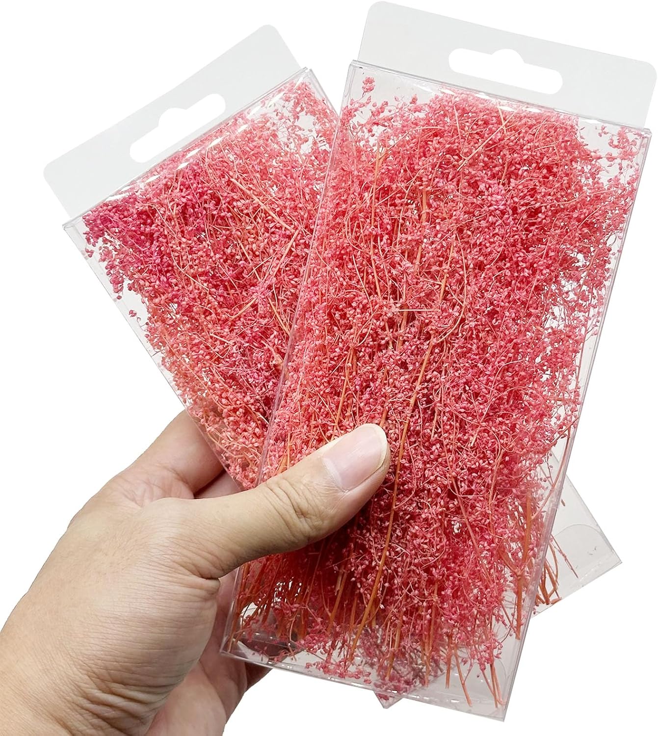 Woohome Static Grass Tuft Model Railway Artificial Grass Bushy Flower Cluster Vegetation Groups for Train Landscape Railroad Scenery, Pink
