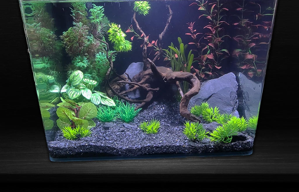 Small World Slate & Stone Natural Coarse Sand Gravel Substrate USA Sourced and Packaged for Aquascaping Planted, Freshwater and Saltwater Tanks - Gravel Size Approx. 1/32" to 1/8" (14 lbs)