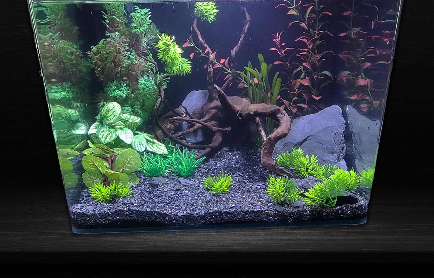 Small World Slate & Stone Natural Coarse Sand Gravel Substrate USA Sourced and Packaged for Aquascaping Planted, Freshwater and Saltwater Tanks - Gravel Size Approx. 1/32" to 1/8" (14 lbs)