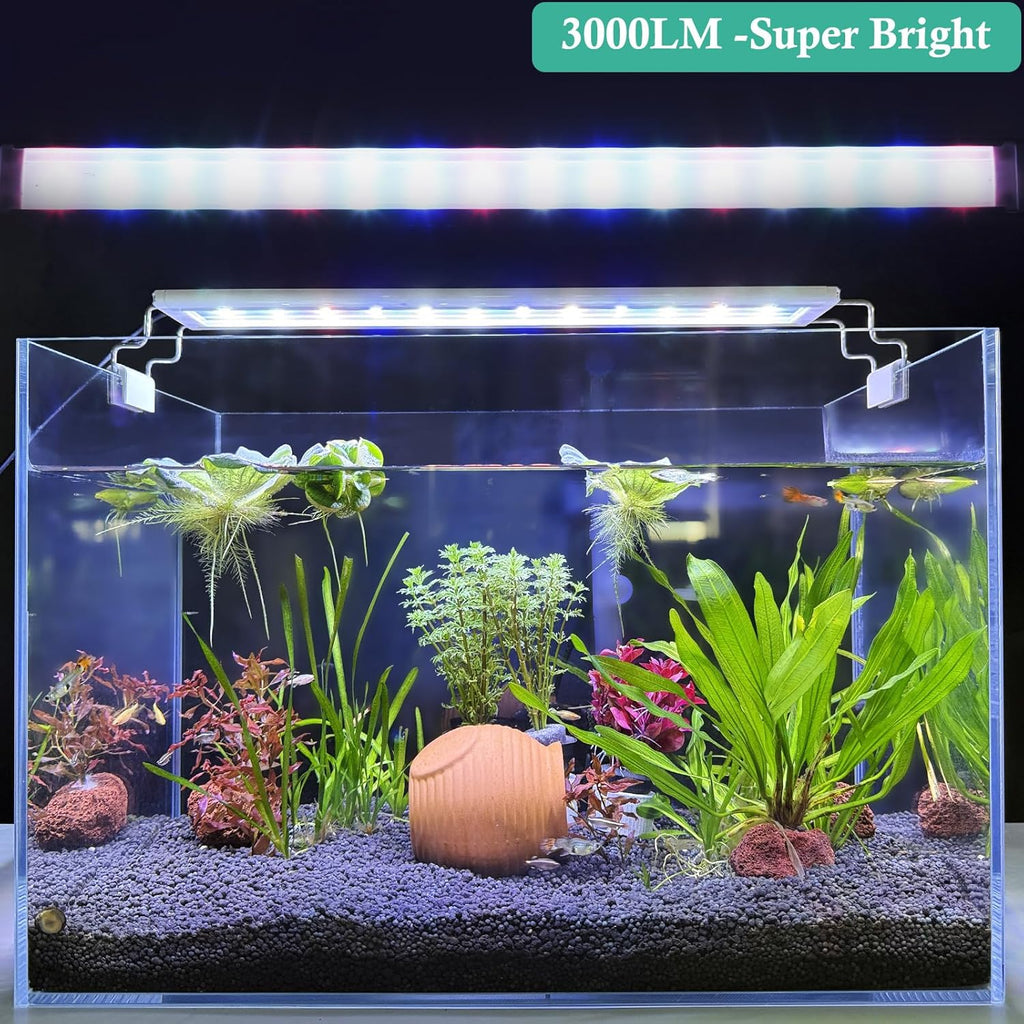 HITOP Full Spectrum LED Aquarium Light – 24-32" Classic Fish Tank Light with Timer, Aquarium Plant Light with Stable Extendable Brackets (24-32in)