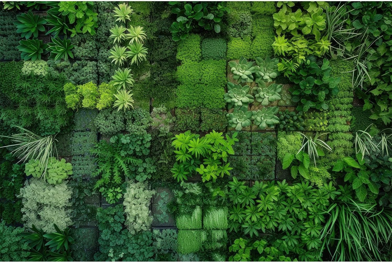 Succulent Plants Aquarium Background Thriving Tropical Green Plants Terrarium Background Sustainable Greenscape Theme Fish Tank Background Natural Green Plants Landscapes Reptile Background 48x18in