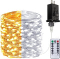 Cool White ⇋ Multicolor 66Ft 200LED Christmas Fairy Lights Plug in with Remote, Waterproof String Lights Outdoor Indoor 8 Modes with Timer, Twinkle Lights for Girl's Room Garden Christmas Decorations