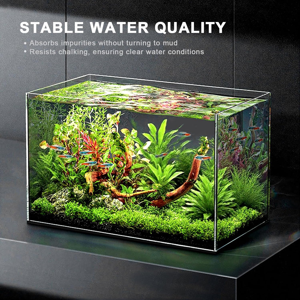 FZONE Aquarium Soil for Planted Tanks- Nutrient-Rich Aquarium Substrate for Fresh Water Live Plants, Dust-Free, Shrimp & Fish Safe，Long-Lasting pH Stable (3mm, 8L/17.64 lb, Black)