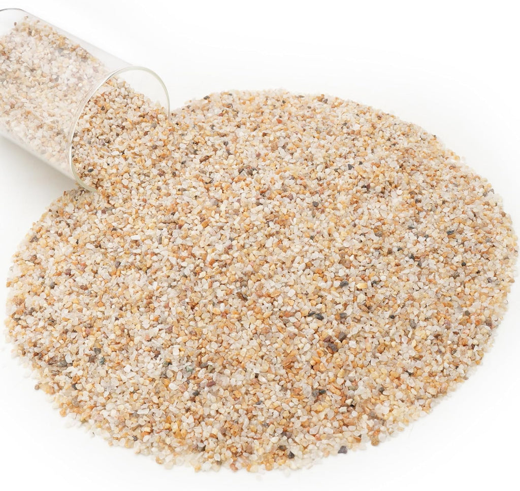 NUPICK 1-3mm Coarse Sand for Plants, 5lb Horticultural Grit for Aquariums, Succulents, Desert Silica Sand for Cactus, Decorative Gravel for Vases Filler, Gold Grit for Bonsai, Landscaping