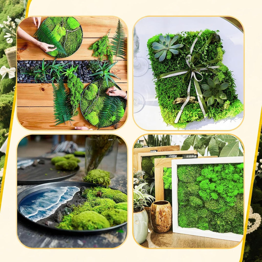 Zeyune 2 Pcs Christmas Fake Moss Table Runner for Crafts 12'' x 71'' Artificial Moss Sheet Roll Waterproof Carpet Blanket for Wall Roof Garden Wedding Birthday Party Table Decoration (Light Green)