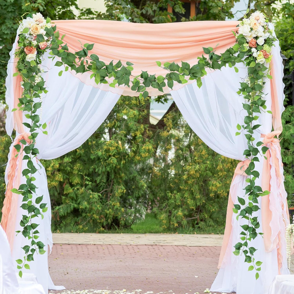 ucky 4PCS 5.9FT Green Fake Vines Ivy Leaves Vines for Bedroom Greenery Garland Fake Leaves Leaf Wall Decor Faux Hanging Vines Plants Outdoor Garland