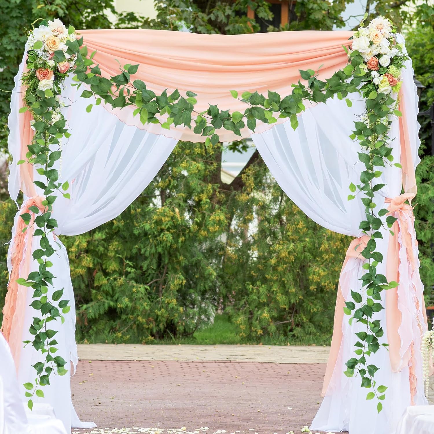 ucky 2pcs Artificial Ivy Artificial Vines Artificial Plants 71 Inch Fake Hanging Plants Silk for Garden Terrace Beach Party Decoration Wedding Decoration