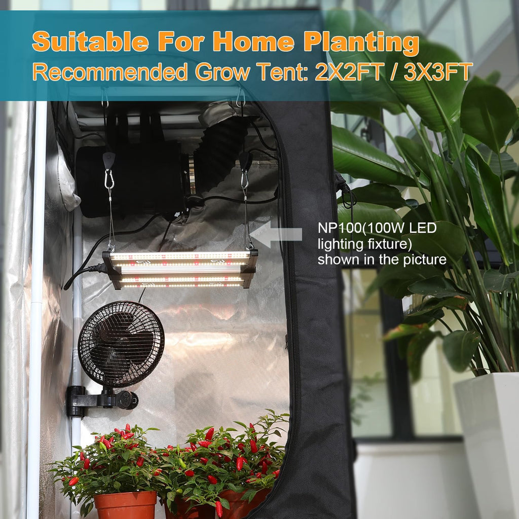 BLOOMINGREEN Clearance 200W LED Grow Light, 2x2/3x3ft Coverage, Dimmable Full Spectrum Indoor Plant Growth Lamp, High-Efficiency for Germination, Seedlings, Vegetables, and Blooming.