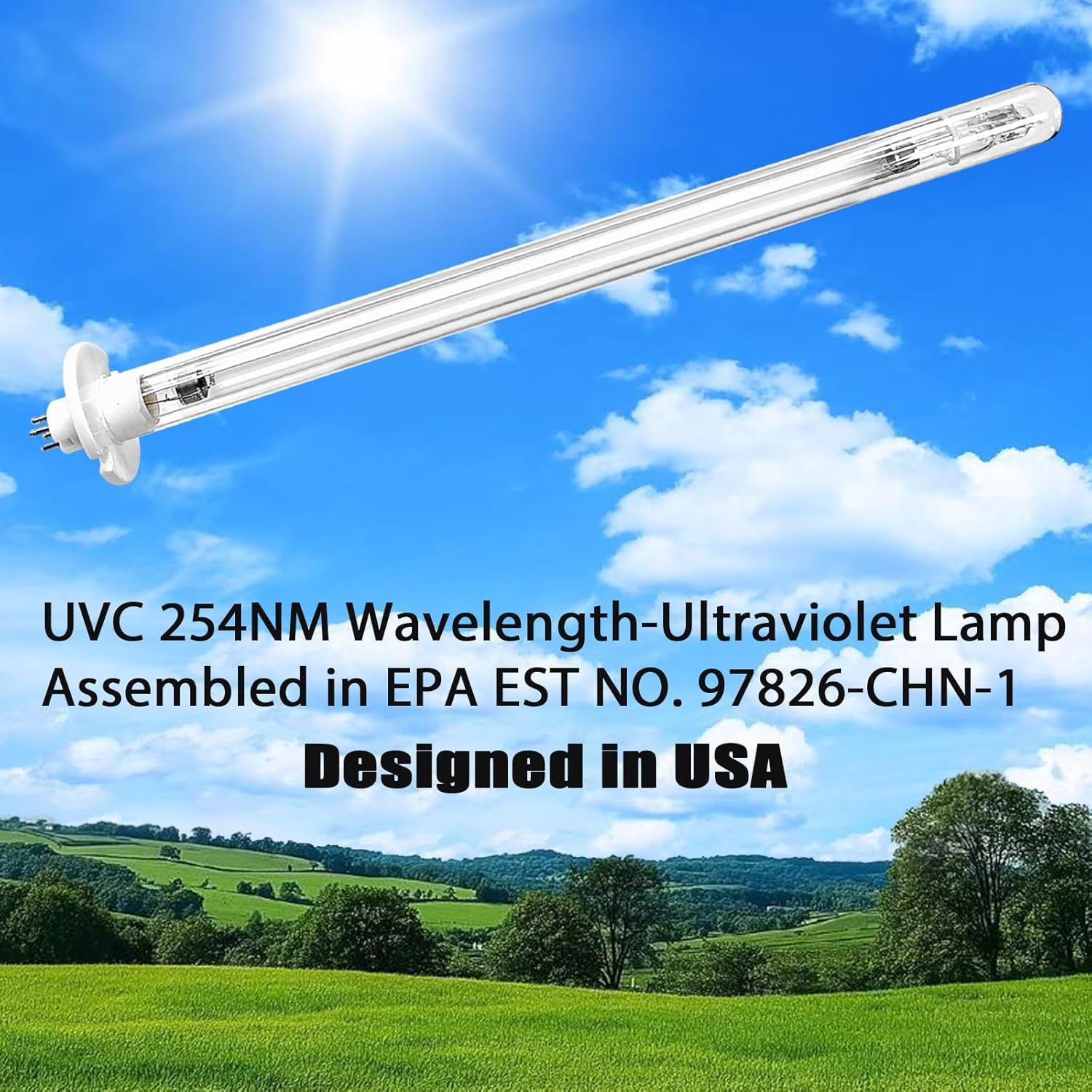 BAIMNOCM 15 Inches UVC Replacement Bulb 17W, TUVL-215, TUVL-200-E Compatible with Air Fresh UV Aire Blue-Tube, AHU Series 1, and APCO MAG 15