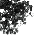 35 lbs Black Fire Glass for Propane Fire Pit, 1/2 Inch Fire Pit Glass Rocks for Gas Fireplace, Reflective Glass Rocks for Fire Pit Table