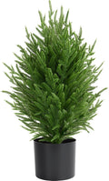 Palonu 1 Pcs 2Ft Christmas Norfolk Pine Potted Trees, 24" Realistic Artificial Norfolk Tree with Pot Faux Greenery UV Resistant Fake Plants for Tabletop Front Porch Indoor Outdoor Home Décor