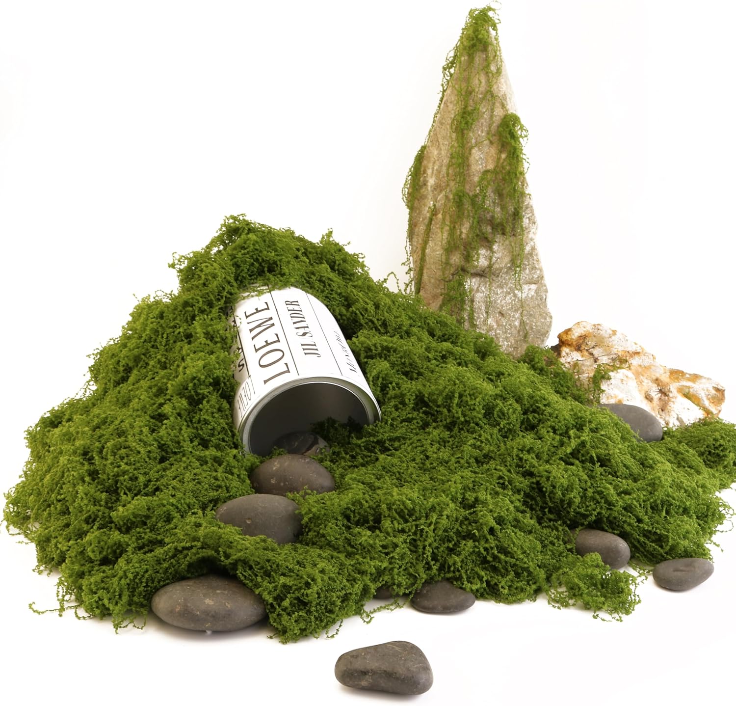 Dark Green Simulated Moss, Artificial bryophytes, Suitable for Moss Decoration, Green Craft, DIY Gardening Art, Garden Christmas and Easter Decoration(2.1OZ)