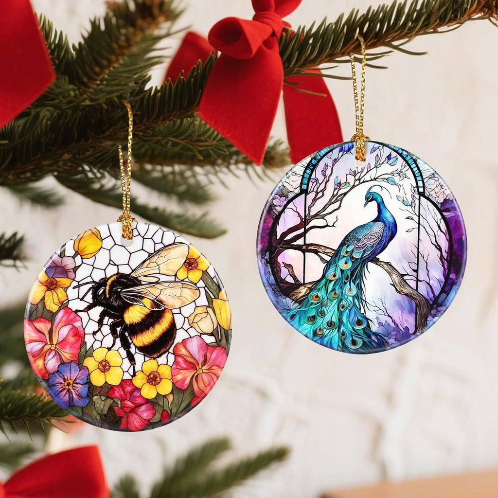 Christmas Ornaments, Peacock Ornament, Christmas Tree Ornaments, Xmas Decorations, Holiday Decorations, Gifts for Peacock Lovers, Holiday Party Gifts, and Xmas Gift Ideas