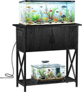 29 Gallon Aquarium Stand with Cabinet Storage – Metal Fish Tank Stand for 20 Gallon Long Aquariums, 330LBS Capacity (30.7" L*12.6" W)
