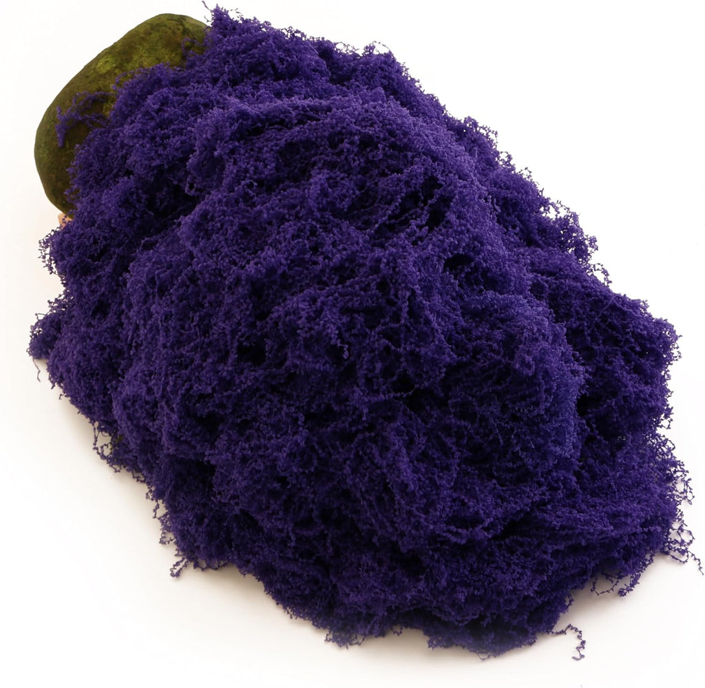 Caiyjhao Lifelike Green Artificial Moss, Suitable for Potted Plants, DIY Crafts, Fairy Garden, Flower Wall, Christmas, Glass Fish Tank Decoration (deep Purple 3.5OZ)
