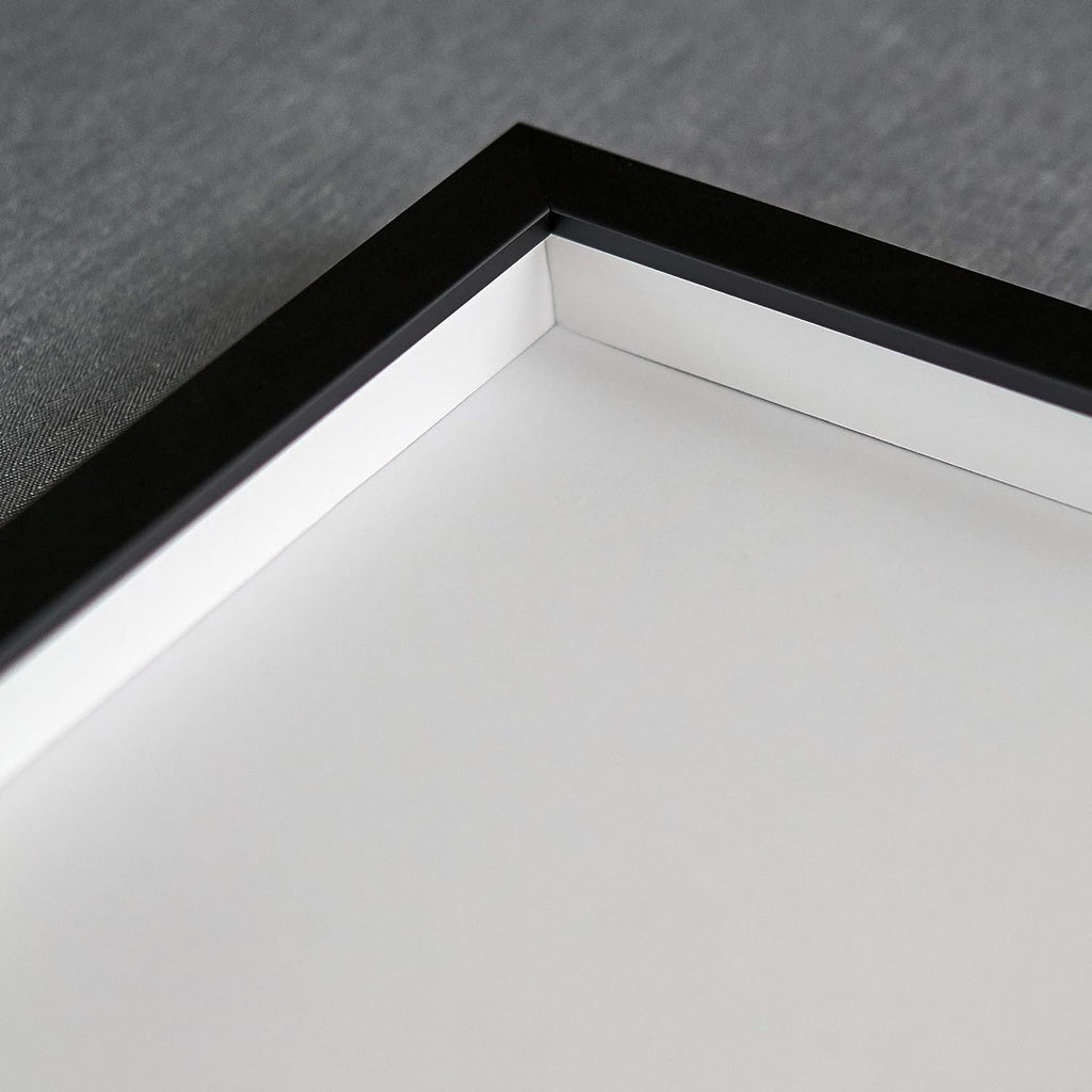 8x12 Shadow Box Frame Black | 1 Inch Deep Solid Wood Shadowbox Display Frame | UV Resistant Acrylic Plexiglass, Acid Free Backing, and Hanging Hardware | Dugan Picture Frame Style