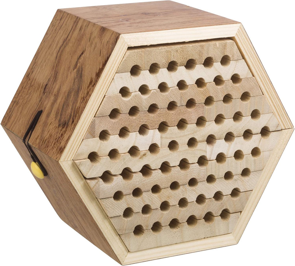 Toysmith Beetle & Bee Solitary Bee Habitat - DIY Kids Art Craft Outdoor Bee Kit, Educational Kit for Kids, No Hardware/No Glue Required, 13 Wooden Pieces, FSC Certified, Intended for Age 8+