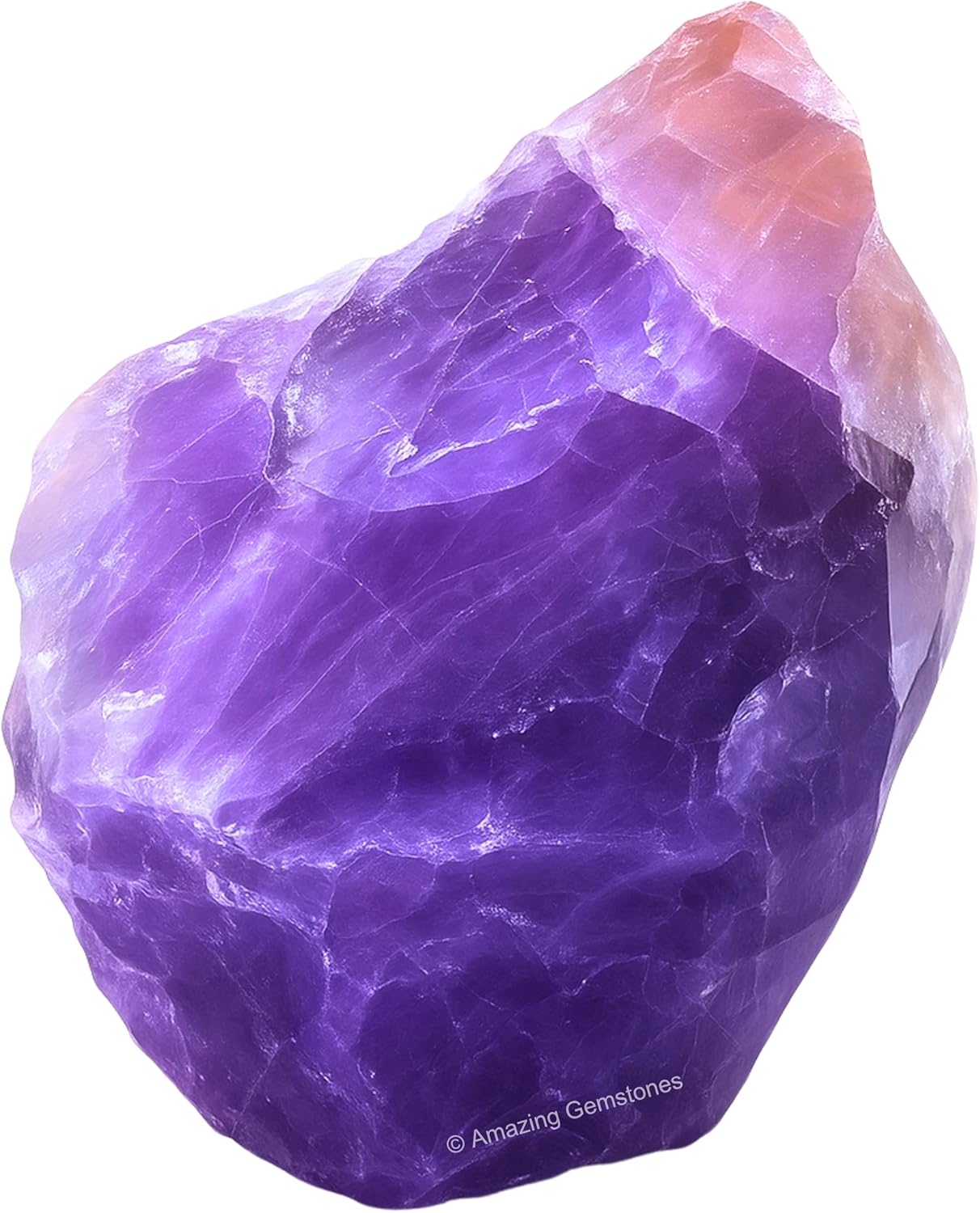 Amazing Gemstone Amethyst Raw Crystals and Healing Stones, Natural Rocks for Tumbling - DIY Raw Stones and Crystals, 2 Pieces