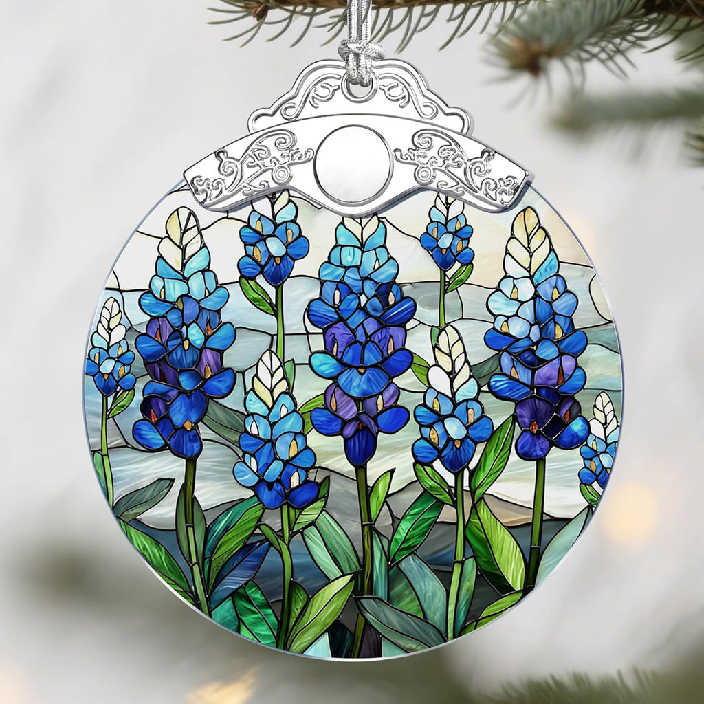 Texas Bluebonnet Christmas Ornaments: Christmas Tree Ornaments, Holiday Decor for Flower Lover, Texas State Flower-Themed, Stocking Stuffers, Gift Ideas, Xmas Gifts & Gifts for Mom, Grandma