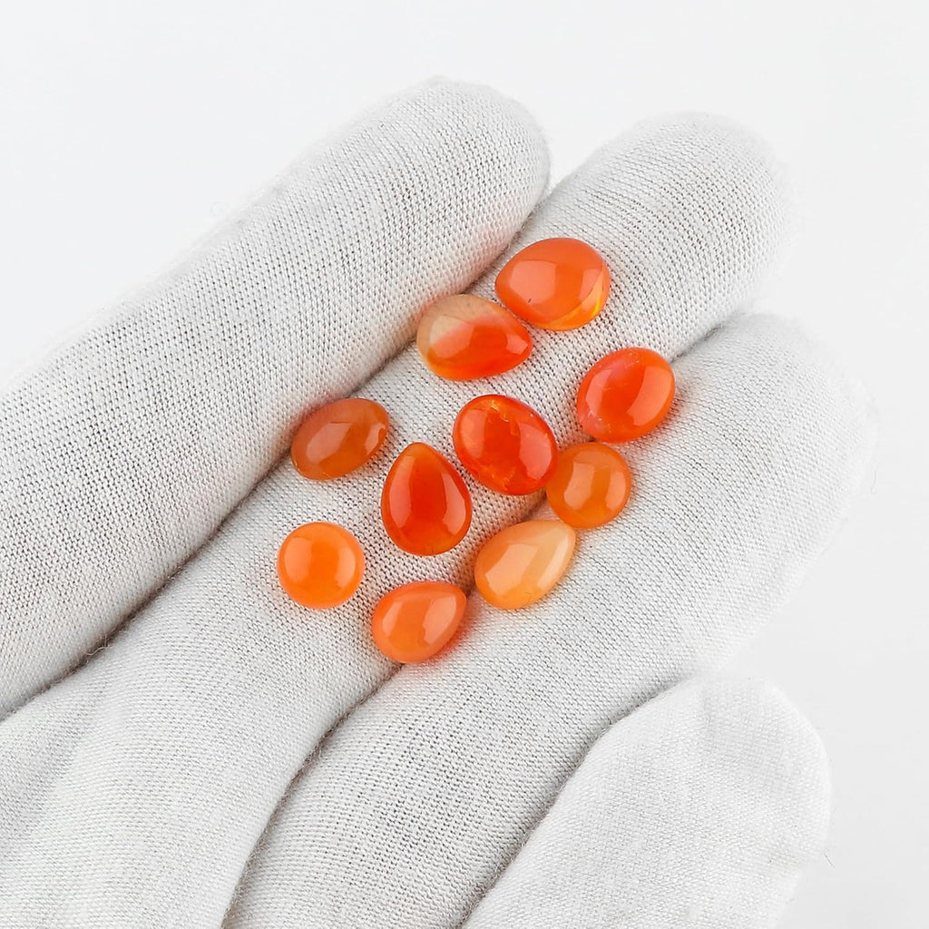 CRYSTALIS 10pcs Natural Mexican Opal, Loose Gemstone, Wholesale Bulk Cabochons, Jewelry Making Supply, Chakra Healing Polished Stones, Wire Wrapping, DIY, Gem Collection, AA+ Grade