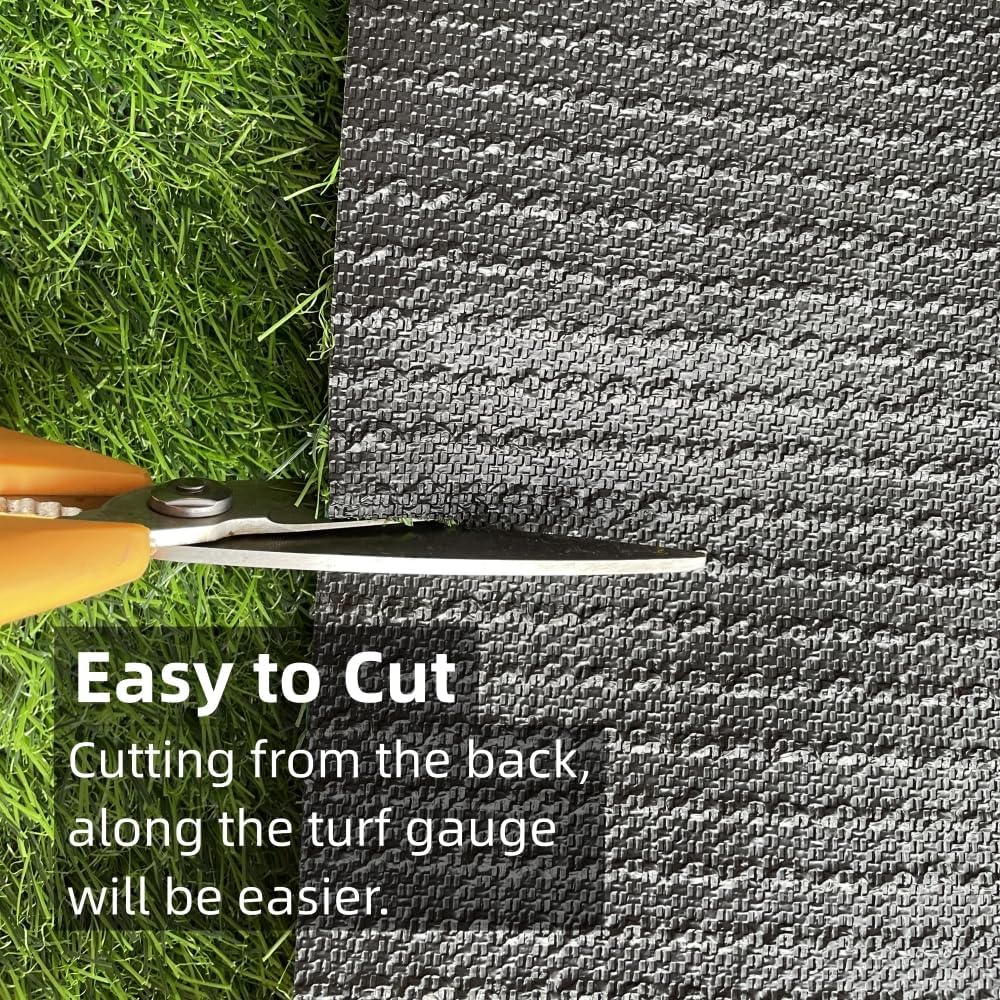 Artificial Grass Rug 5 ft x 24 ft, Synthetic Fake Grass Turf Mat for Indoor Outdoor Garden Home Decor, 0.8" Pile Height
