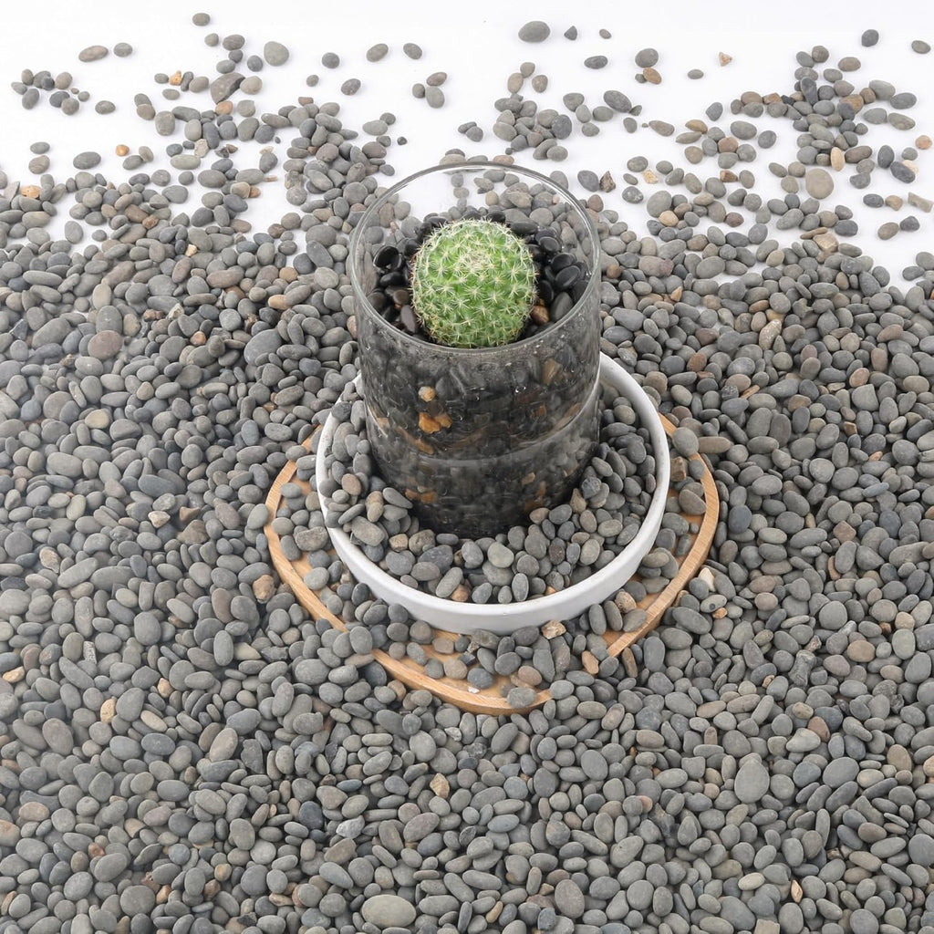 CJGQ 7lb Aquarium Gravel for Plants, Decorative River Rocks Pebbles for Succulents Cactus Outdoor Garden Landscaping, Plant Rocks Natural Small Drainage Rocks Gravel for Fish Tank Vases Terrarium