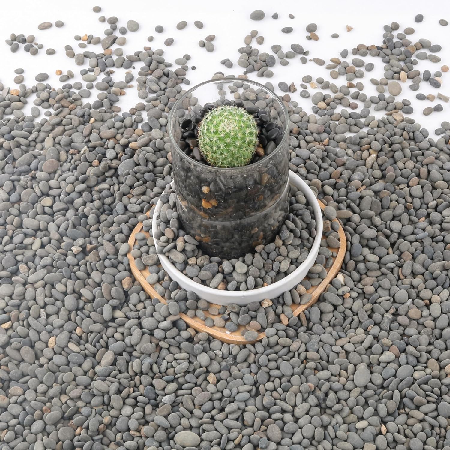 CJGQ 7lb Aquarium Gravel for Plants, Decorative River Rocks Pebbles for Succulents Cactus Outdoor Garden Landscaping, Plant Rocks Natural Small Drainage Rocks Gravel for Fish Tank Vases Terrarium