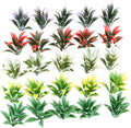 Yetaha 100PCS Mixed Model Plants, Colorful Flowering Plants, Railway Park Garden Scene Architecture Ornament Scenery, Railroad Layout Scene Decoration