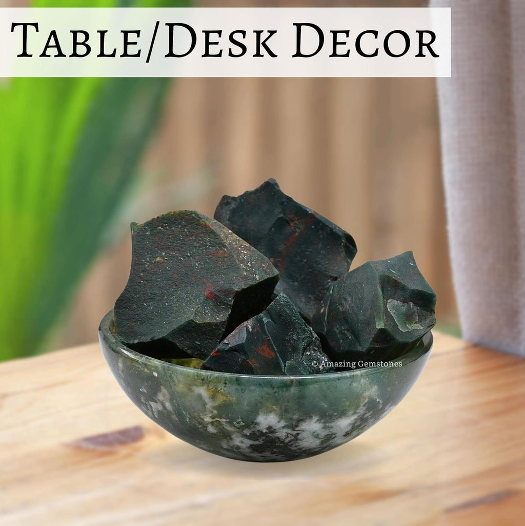 Amazing Gemstone Bloodstone Raw Crystals and Healing Stones, Natural Rocks for Tumbling - DIY Raw Stones and Crystals, 2 Pieces