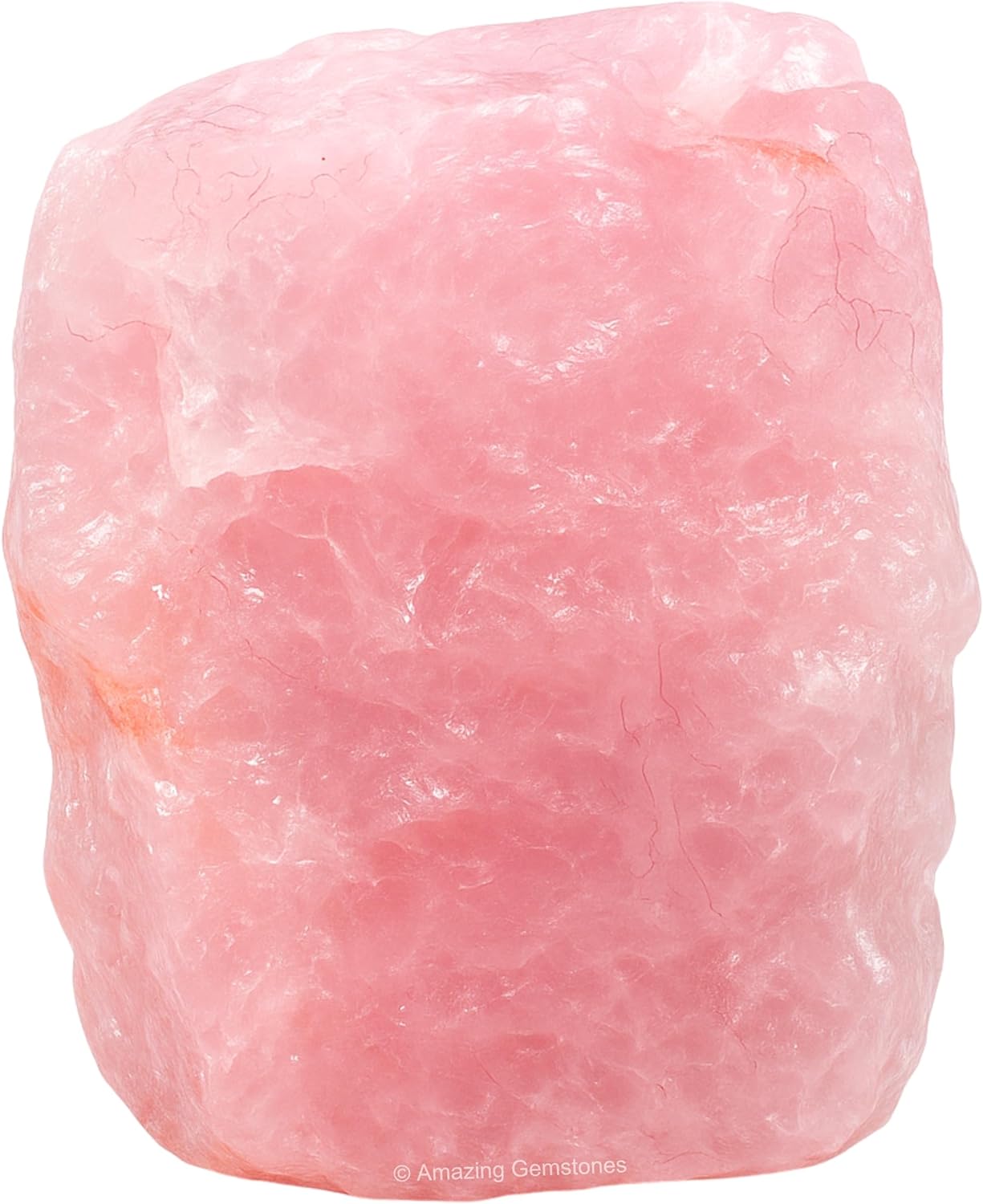 Amazing Gemstone 2 Pieces Rose Quartz Raw Crystals and Healing Stones, Natural Rocks for Tumbling and DIY Raw Stones and Crystals