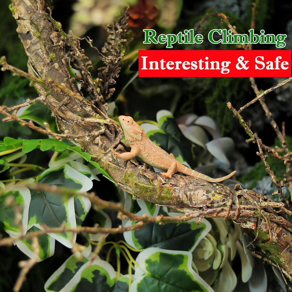 2Pcs 39.4inch Thick Bendable Artificial Tree Trunk Fake Large Wood Branches Twig Moss Grape Vine Garland Twisted Stick For Craft Terrarium Outdoor Hanging Mantel Reptile Climbing Wall Christmas Decor