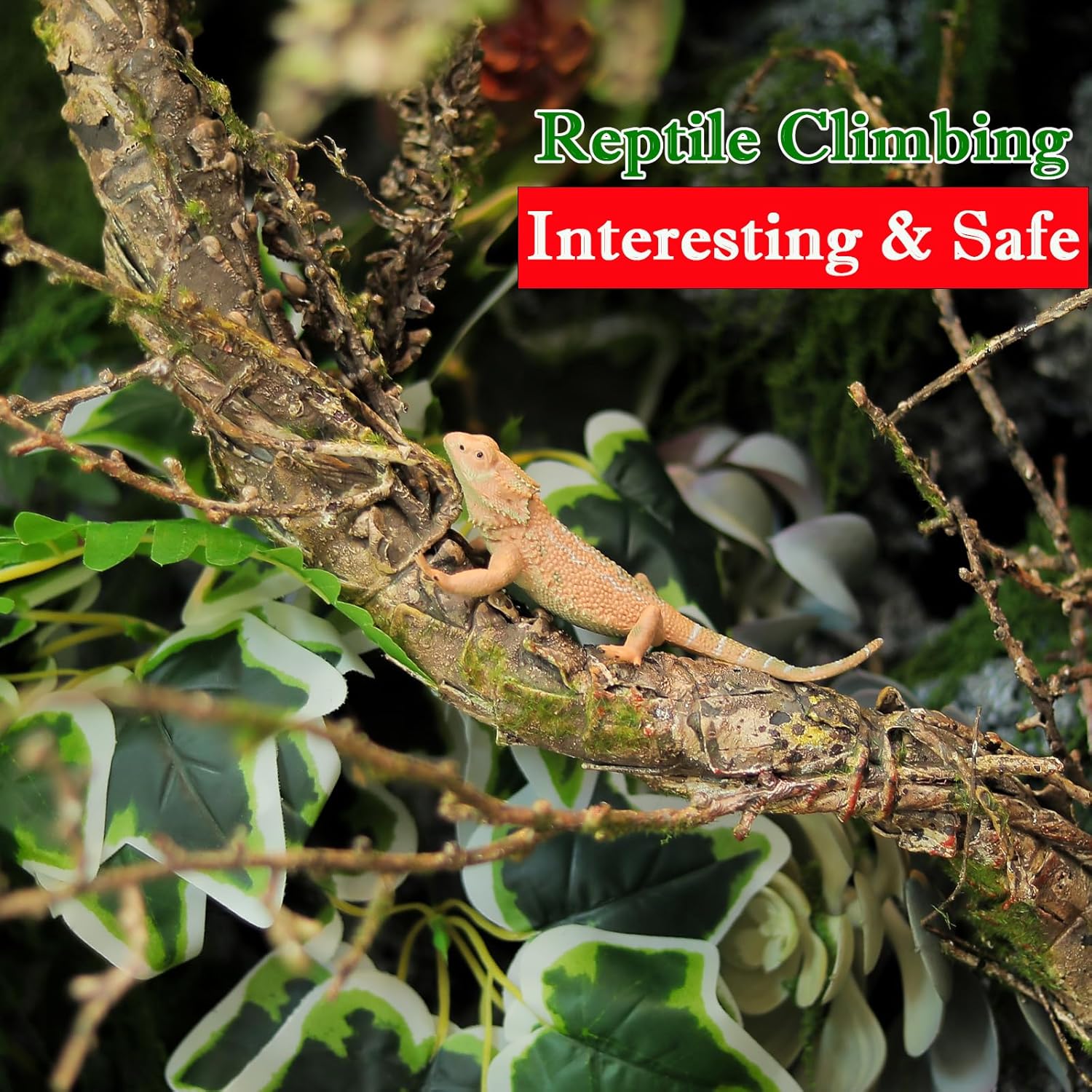2Pcs 39.4inch Thick Bendable Artificial Tree Trunk Fake Large Wood Branches Twig Moss Grape Vine Garland Twisted Stick For Craft Terrarium Outdoor Hanging Mantel Reptile Climbing Wall Christmas Decor