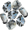 Amazing Gemstone Rainbow Moonstone Raw Crystals and Healing Stones, Natural Rocks for Tumbling and DIY Raw Stones and Crystals (1 lb)