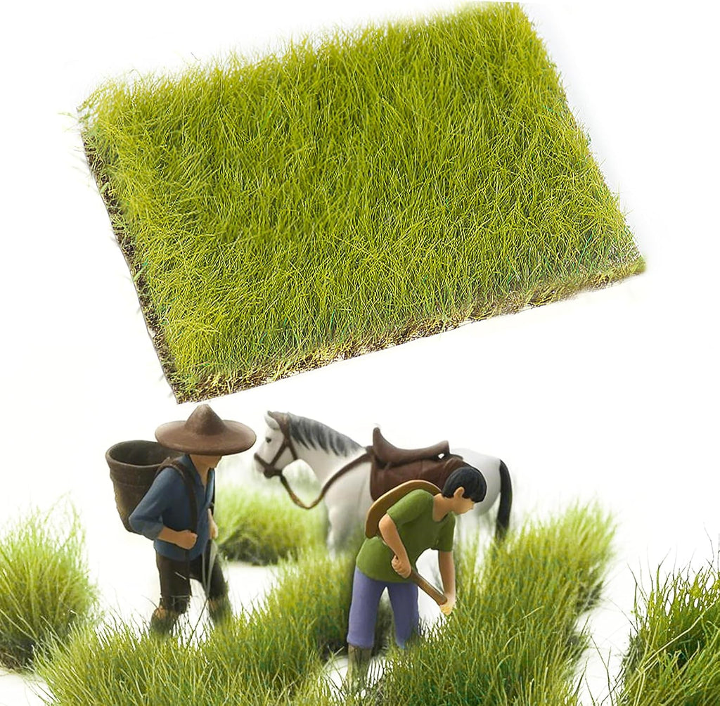 Warmtree Hand Torn Model Grass Tufts for Miniature Scenery Applicable for N & HO Scale for Train Layouts, Diorama Supplies, and Architectural Models(Light Green)