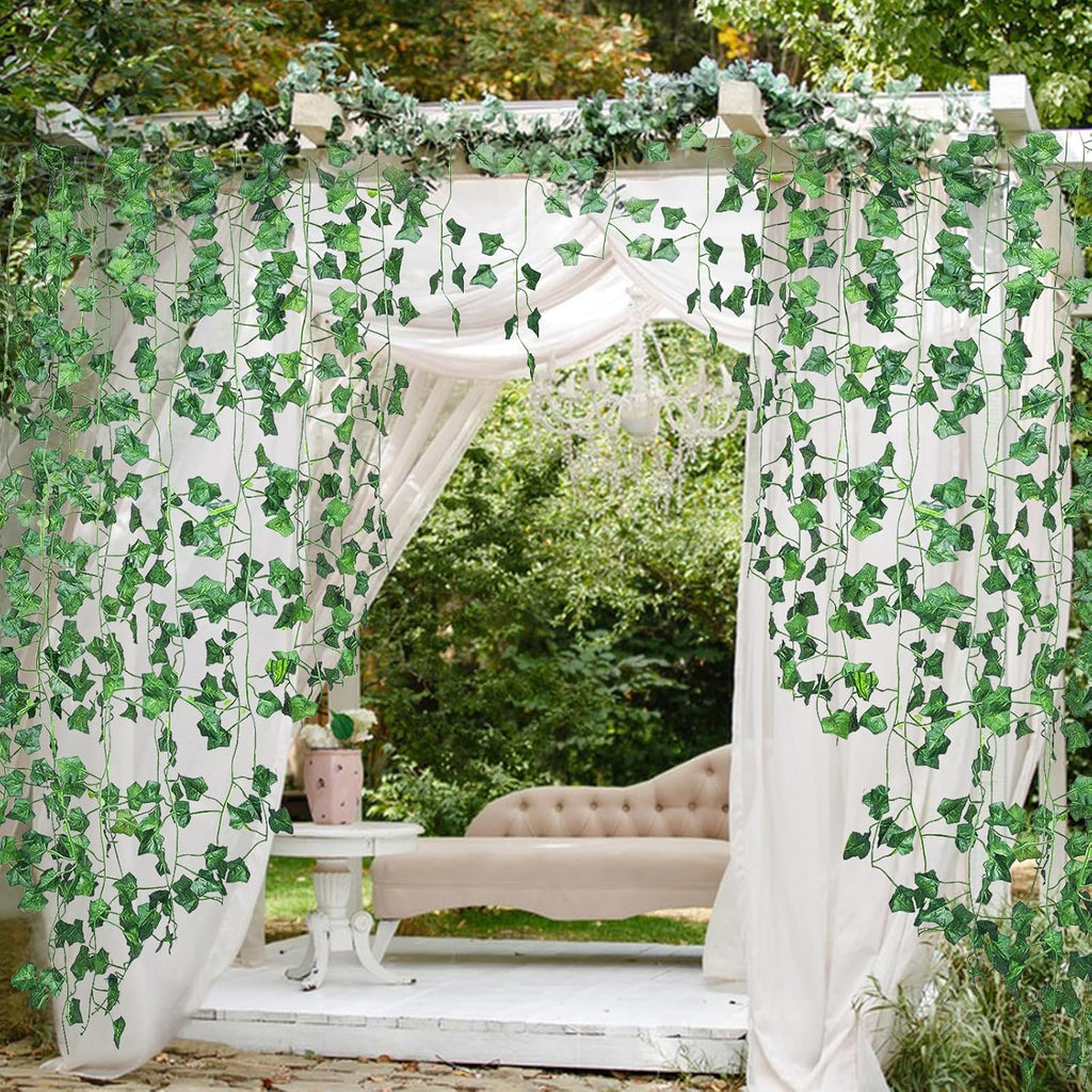 36 Pack 252 Feet Vines,Ivy,Ivy Garland,Fake Ivy,Fake Leaves,Ivy Vines,Artificial Vines,Green Vines,Leaves Room Decor,Vines for Bedroom,Wall Decor,Wedding Party