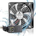 GDSTIME 120mm Waterproof Fan with Speed Controller, IP67 12V Computer Fan with AC Plug, 110V 120V 220V AC Powered Ventilation Exhaust Fans for Receiver Terrarium Biltong Box Grow Tent Cabinet Cooling