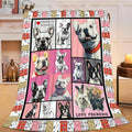 Boston Terrier Throw Blanket French Bulldog Frenchie Puppy Stuff Gifts for Dog Lover Kids Girls Boys Adults Women Men Soft Cozy Warm Plush Fluffy Fuzzy Fleece Blanket Decor 40''X50''
