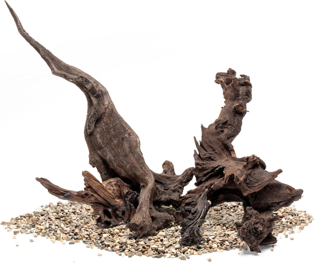 Ultum Nature Systems Driftwood - Malaysian Drift Wood for Fish Tank, Planted Tank, Terriarium, Paludarium - Versatile Natural Driftwood Decor, Events Wood Centerpiece - Malaysian, M 12-16", 5 Pack