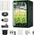 VIVOSUN GIY 4x4 ft. Grow Tent Complete System, Grow Tent Kit Complete with 6 Inch Inline Fan Package, 2 x 200W LED Grow Light, Temperature Humidity Monitor, Netting, Grow Bags, Pruning Shear and Timer