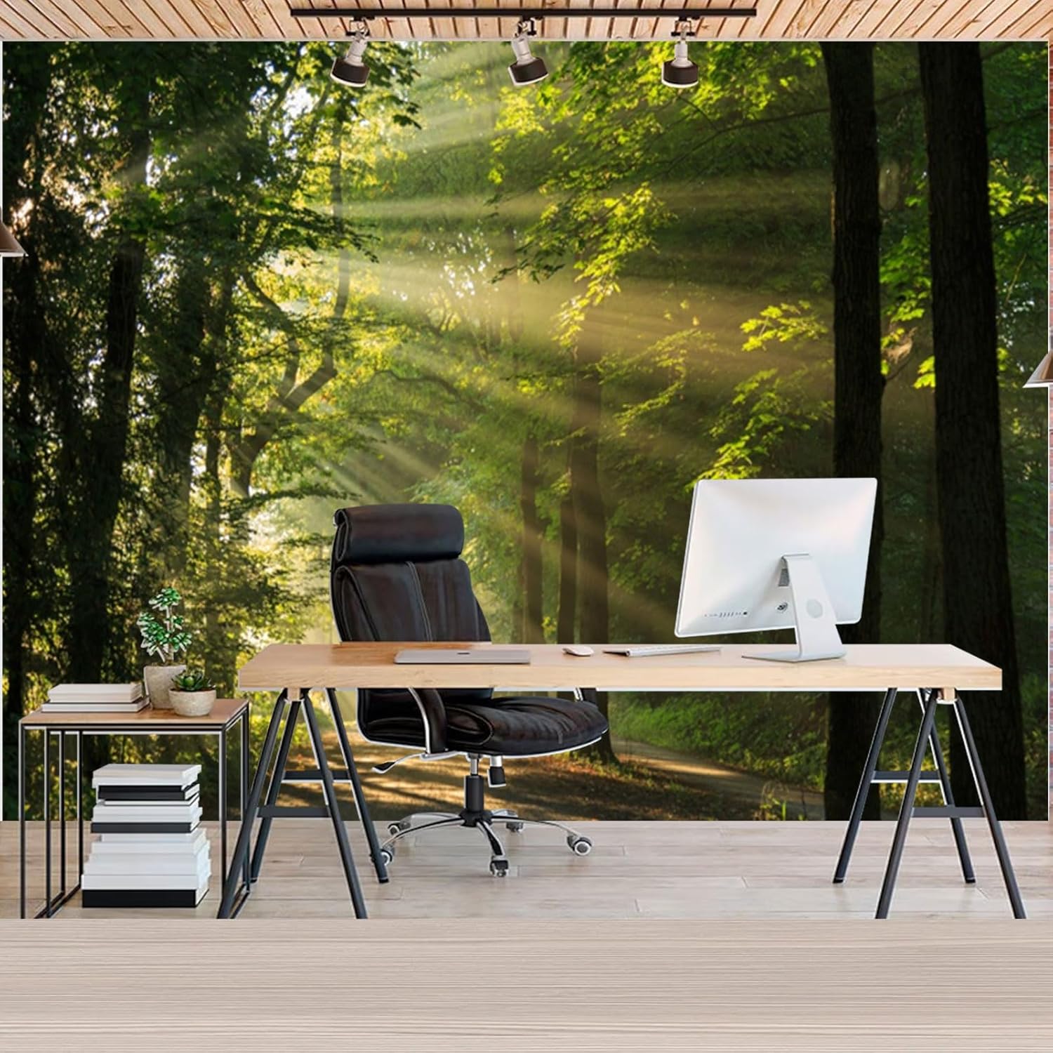 Fabric 10x6ft Forest Photo Backdrop Green Tree Nature Scenery Backdrop Jungle Landspace Sunshine Woodland Photography Background Enchanted Forest Wallpaper Birthday Party Photo Props