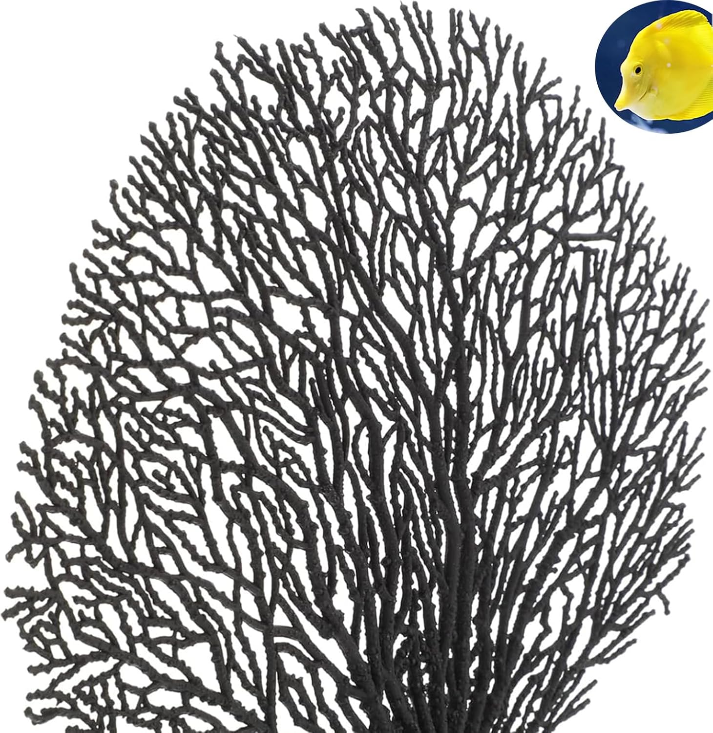 Coral Aquarium Decorations Artificial Fake Coral Reef Decor Fish Tank Ornaments Fish Tank Accessories for Home, Black