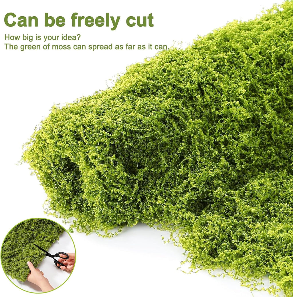 Artificial Moss Mat for Decoration Carpet Grass Wall, Natural Decorative for Plants Indoor with Base Fabric, 39.37 * 78.74 inch Artificial Moss Mat Suitable for DIY