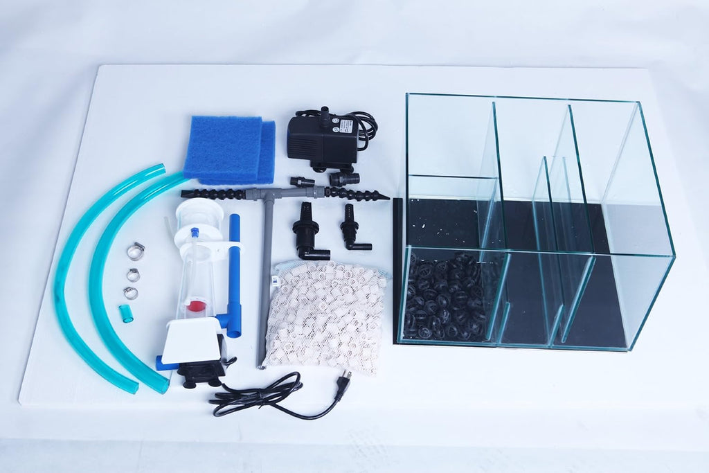 SCA 50 Gallon Starfire Glass Aquariums Complete Package Pnp System 24x24x20 10mm White Cabinet